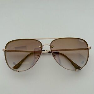 Quay “High Key Rimless” gold sunglasses